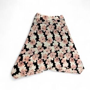Jules & Leopold Black and Pink Floral A-Line Skirt